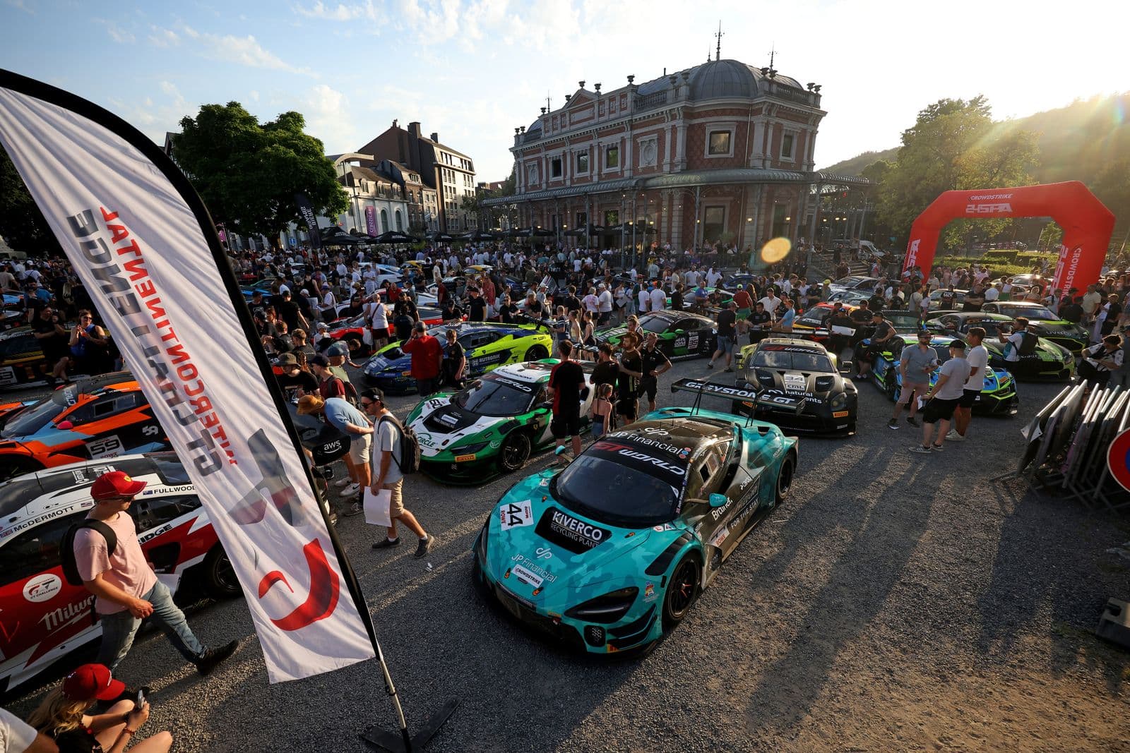 Greystone GT3 Car Sits In The Annual Spa Parade As Part of the 24 Hours of Spa Race.