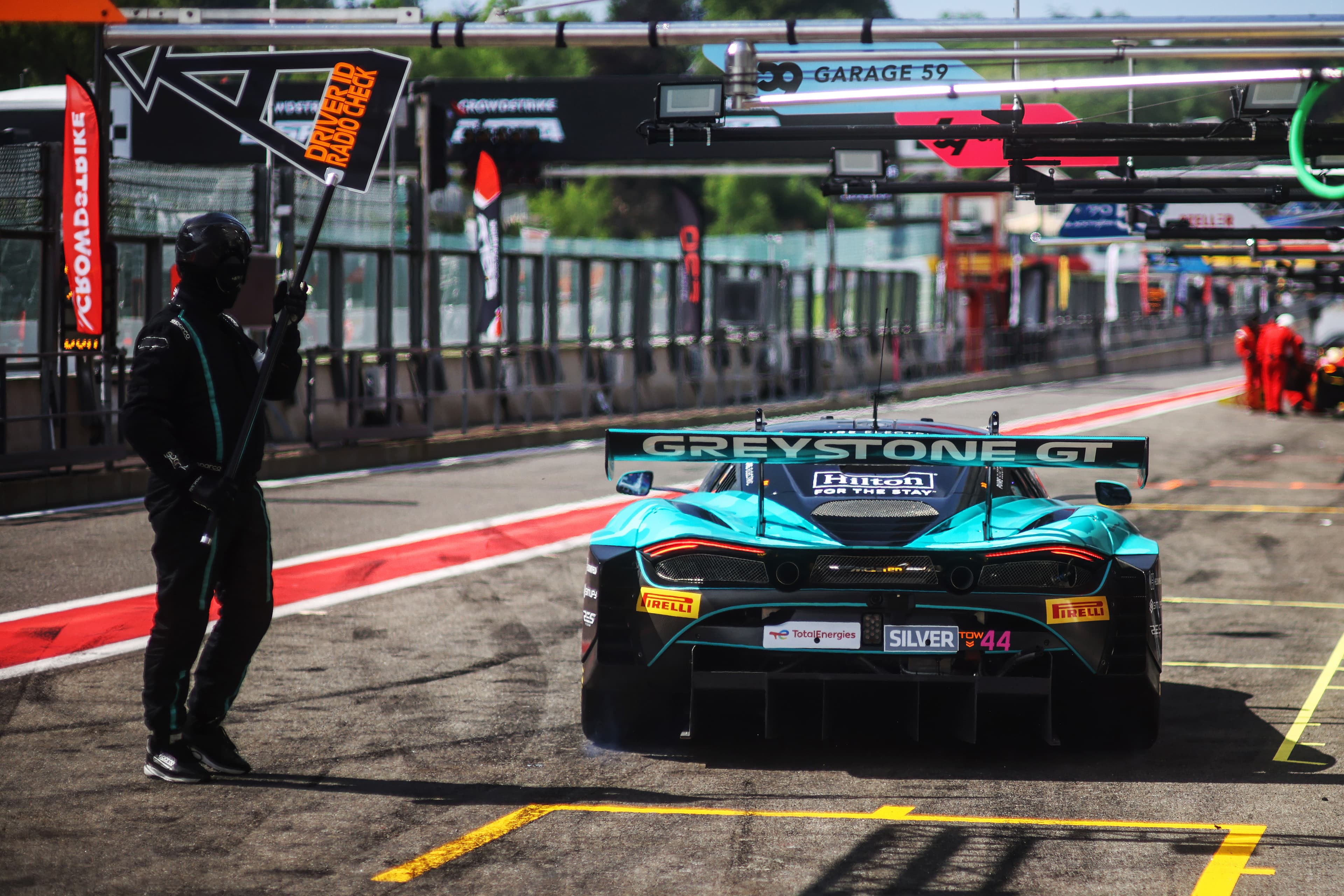 Our GT World Challenge Car Exits the Pits At Spa